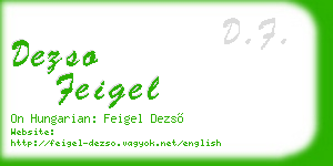 dezso feigel business card